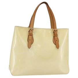 LOUIS VUITTON Borsa a Spalla Brentwood Monogram Vernis Perle M91512 LV Auth SW1773
