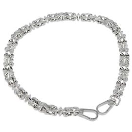 LOUIS VUITTON Cinghia a catena in metallo 23,6"" Argento LV Auth 150645