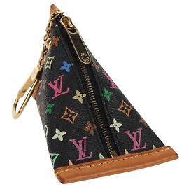 LOUIS VUITTON Porta-moedas Berlingo Monograma Multicolorido Preto M58029 Auth 152663V