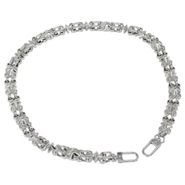 LOUIS VUITTON Cintura a Spalla in Catena Metal 25,6"" Argento LV Auth 150636