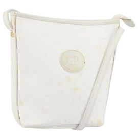 Gucci Borsa a Spalla Micro GG Supreme PVC Bianco Oro 007 115 1095 Auth ep11655