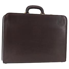 LOEWE Trunk Case Pelle Marrone Oro Auth bs30805