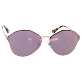 PRADA Sonnenbrille Metall Kunststoff Lila Champagner Gold Auth BA6880 - Prada
