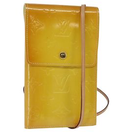 Louis Vuitton WALKER-GELDBÖRSE MONOGRAMM VERNIS LIMONEN-GELB M91074 LV Auth ep10966