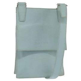 Borsa a Spalla LOEWE in Pelle Azzurra Chiara Auth 147733