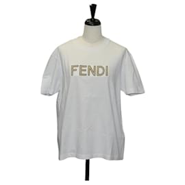 Kurzarmhemd aus Baumwolle in Weiß Auth am9149M - Fendi