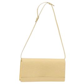 Borsa a Spalla Honfleur in Pelle Epi Louis Vuitton Vaniglia M5273A LV Auth 144438