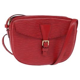 LOUIS VUITTON Borsa a Spalla Epi Jeune Fille MM Rossa M52157 LV Auth 150510