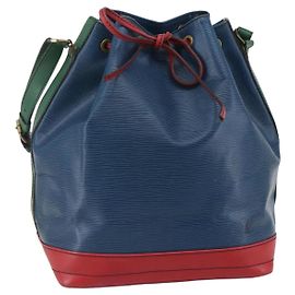 LOUIS VUITTON Borsa a Spalla Noé Epi Tricolore Blu Rosso Verde M44082 Auth 143946