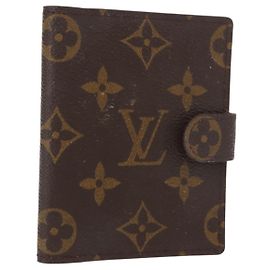LOUIS VUITTON Monogram Agenda Mini Day Planner Cover R20007 LV Auth 147101