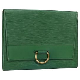 LOUIS VUITTON Clutch Jena Epi Verde M52724 LV Auth 144783