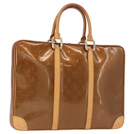LOUIS VUITTON Borsa a Mano Monogram Vernis Van Damme Bronzo M91125 LV Auth ep11640