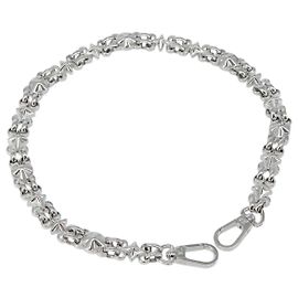 LOUIS VUITTON Correa de Hombro de Cadena Metal 23,2"" Plata LV Auth 150649