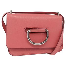Bolsa de Ombro de Couro Rosa Dourado Auth BA7701 da BURBERRY