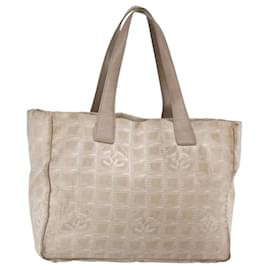 CHANEL Neue Reisetasche Nylon Pink Silber CC Auth BA6548