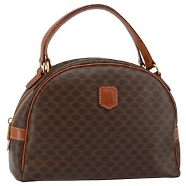 Céline CELINE Macadam Canvas Handtasche aus PVC-Leder in Braun Auth ki6094