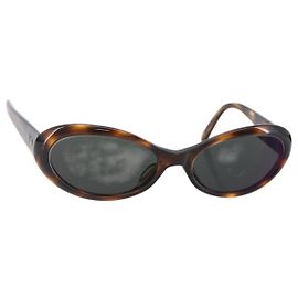 Gafas de sol Gancini de plástico marrón Auth SW1683 de Salvatore Ferragamo