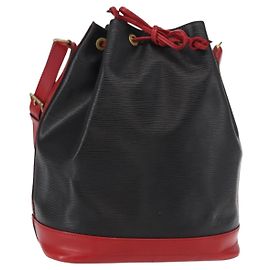 LOUIS VUITTON Sac à épaule Epi Noe Bicolore Noir Rouge M44017 LV Auth 156812