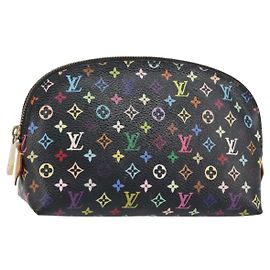 LOUIS VUITTON Monogram Multicolor Pochette Pouch Schwarz M47355 LV Auth 151368V