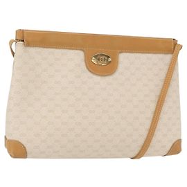 Gucci Borsa a Spalla Micro GG Supreme PVC Crema Oro 007 101 5553 Auth 151435