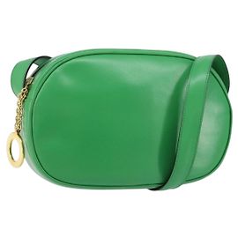 Céline Borsa a Spalla CELINE in Pelle Verde Oro Auth 155324