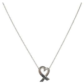 Autre Marque Loving Heart Halskette TIFFANY&Co. Silber Ag925 Auth am9653