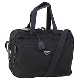 Borsa Boston PRADA in nylon 2 in 1 nera argento autentica am9248