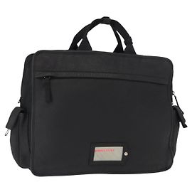 PRADA Sports Hand Bag Nylon Leather Black Silver Auth gh1071