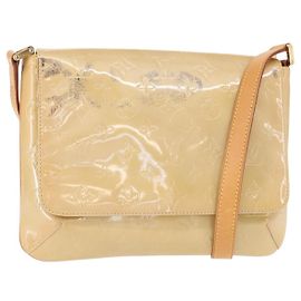 LOUIS VUITTON Borsa Thompson Street Monogram Vernis Beige M91301 LV Auth bs31559