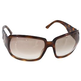 CHANEL Sonnenbrille aus braunem Kunststoff CC Auth SW1806