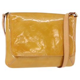 LOUIS VUITTON Borsa Thompson Street Monogram Vernis Beige M91301 LV Auth BA7646