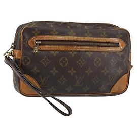 LOUIS VUITTON Clutch Marly Dragonne GM Monogramma M51825 LV Auth BA7588