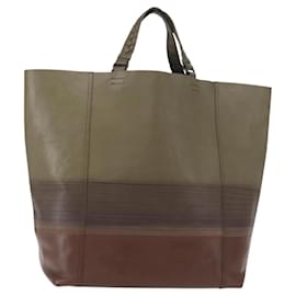 BORSO A MANO IN PELLE INTRECCIATO BOTTEGA VENETA KHAKI Auth bs30818 - Autre Marque