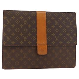 LOUIS VUITTON Monogram Posh Diplomat Herren Clutch Bag Nr.243 LV Auth mr1574