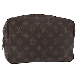 LOUIS VUITTON Monogram Trousse Toilette 23 Clutch Tasche M47524 LV Auth BA8100