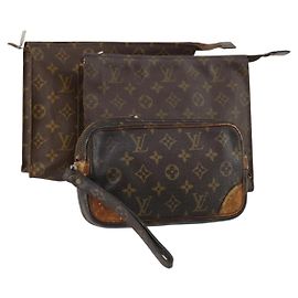 LOUIS VUITTON Borsa Clutch Monogram 3 Set LV Auth 154543