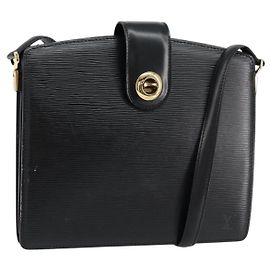 LOUIS VUITTON Borsa a Spalla Capuchin Epi Nera M52342 LV Auth 153942
