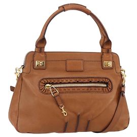 Chloé Borsa a mano in pelle Chloe Margaret 2 in 1 marrone oro Auth BA8432