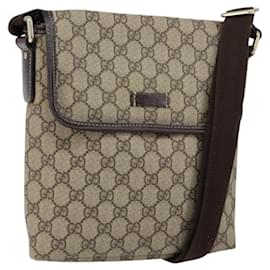 Gucci Borsa a Spalla GG Supreme PVC Beige Oro 223666 Auth 147008