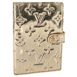 COPERTINA PER AGENDA GIORNALIERA Miroir PM LOUIS VUITTON Oro R20962 LV Auth 150895