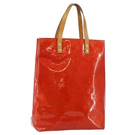 LOUIS VUITTON Monogram Vernis Reade MM Bolso de Mano Rojo M91086 LV Auth gh954