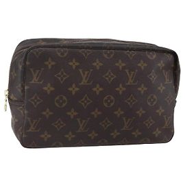 LOUIS VUITTON Trousse Toilette Monogram 28 Borsa Clutch M47522 LV Auth 152122
