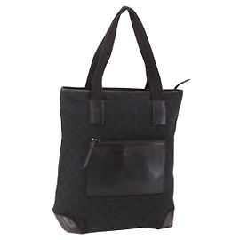 GUCCI GG Canvas Tote Bag Dunkelbraun 28892 00 Auth ep11898