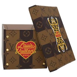 SCATOLA IN CARTONE STRIPE TIGER LOUIS VUITTON NIGO Marrone GI0718 LV Auth 43816SM