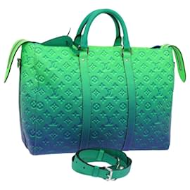 LOUIS VUITTON Borsa Tote Keepall Monogram Illusion Verde Neon M59688 Auth ai669SM