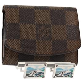 LOUIS VUITTON Gemelli Damier Classico Ag925 LV Auth 143055M