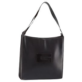 Gucci Borsa a Spalla in Pelle Marrone Argento Auth ep11636