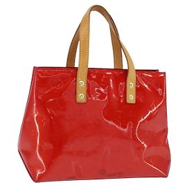 LOUIS VUITTON Monogram Vernis Reade PM Bolso de Mano Rojo M91088 LV Auth 147089
