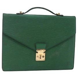 LOUIS VUITTON Epi Porta Documenti a Tracolla Briefcase Verde M54464 Auth BA6530