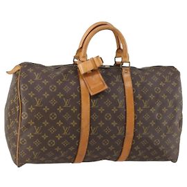 LOUIS VUITTON Borsa Boston Monogram Keepall 55 M41424 LV Auth bs30067